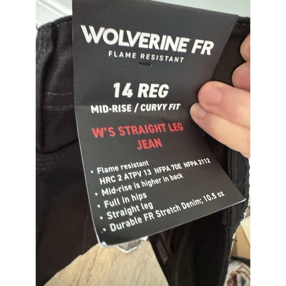 Wolverine FR Flame Resistant Mid-Rise Curvy Straight Leg Fit Jeans Sz 14 Reg NWT - Picture 5 of 15